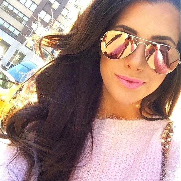 Ray-Ban (Store Display) Aviator Reflective Pink Lenses RB3025 Mirror - Picture 11 of 12